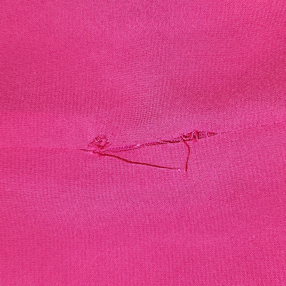 New Vince Camuto Sleeveless Solid Draped Halter Jumpsuit, Fuchsia Pink Sz M - Picture 8 of 8